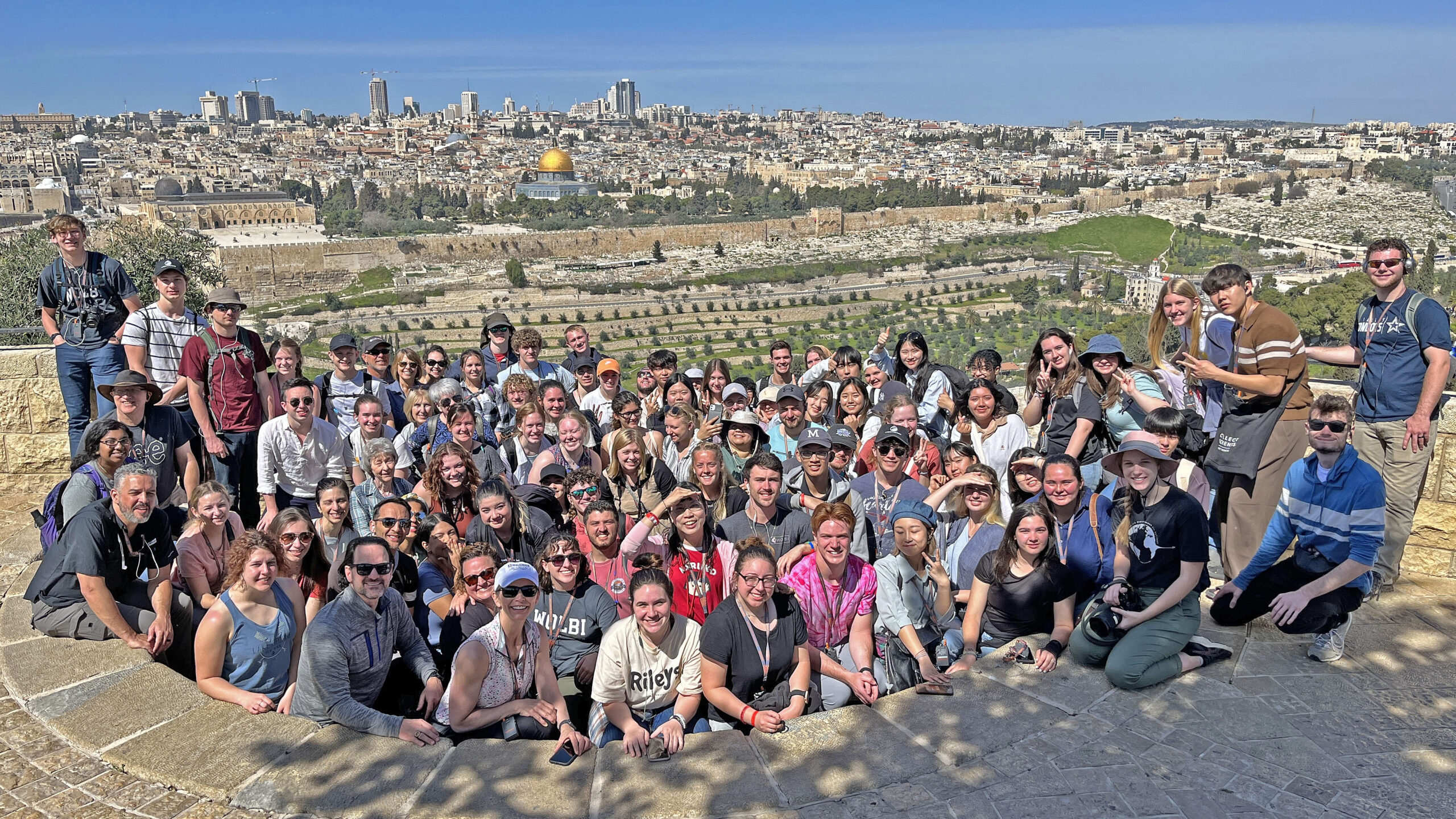 isreal study tour group at the Mt of Olives 2023